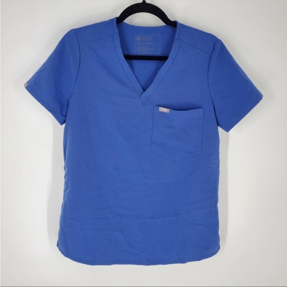 Figs Tops Figs Royal Blue Catarina One Pocket Scrub Top S Poshmark